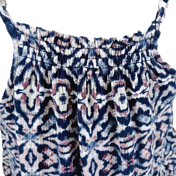 Aeropostale Geometric Halter Tank Top Multicolor Print Boho Rayon Summer XS - Picture 4 of 6